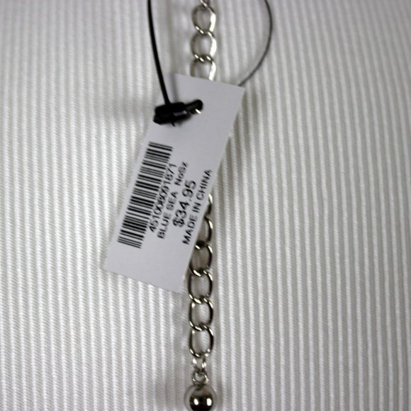 NWT Chico's Multi-Layer Blue & Silver Necklace - Picture 8 of 8